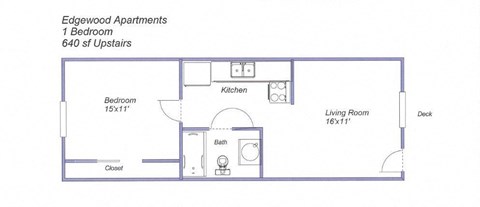 Floor Plan - Upstairs at Edgewood Apartments, Rohnert Park, 94928